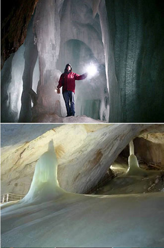 Las cuevas de hielo de Austria